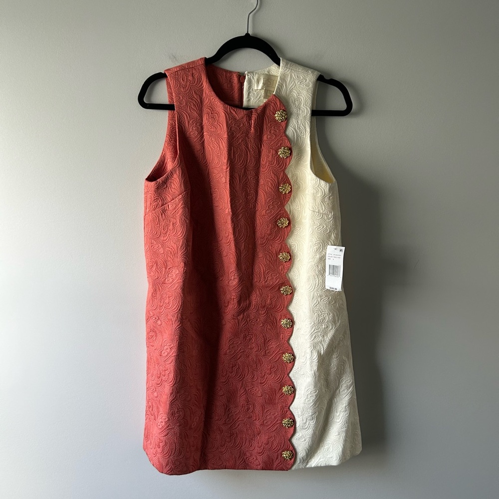 Mestiza two tone textured sleeveless dress